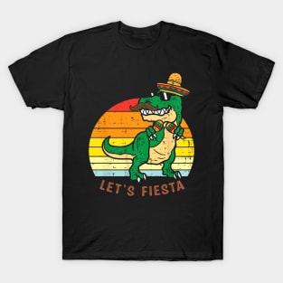 Let's Fiesta Mexican Dino Trex Cinco De Mayo Toddler Boys T-Shirt